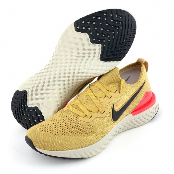 NEW Nike Epic React Flyknit 2 Club Gold - Picture 2 of 8